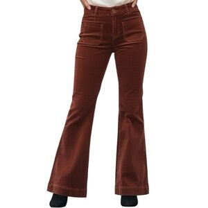 Pilcro The Icon Flare Corduroy Rust Color Size 8 High Waist Anthropologie
